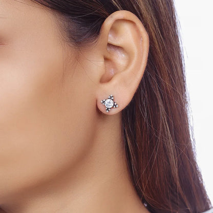 Tiny Radiant Stud Earrings
