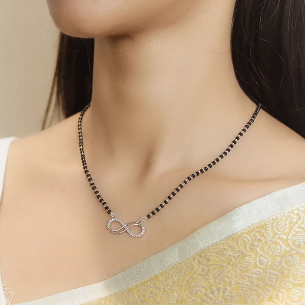 Tassya  Infinity Silver Mangalsutra