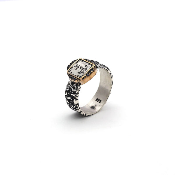 Silver Maritime Charm Band Ring - tassyasilver.com