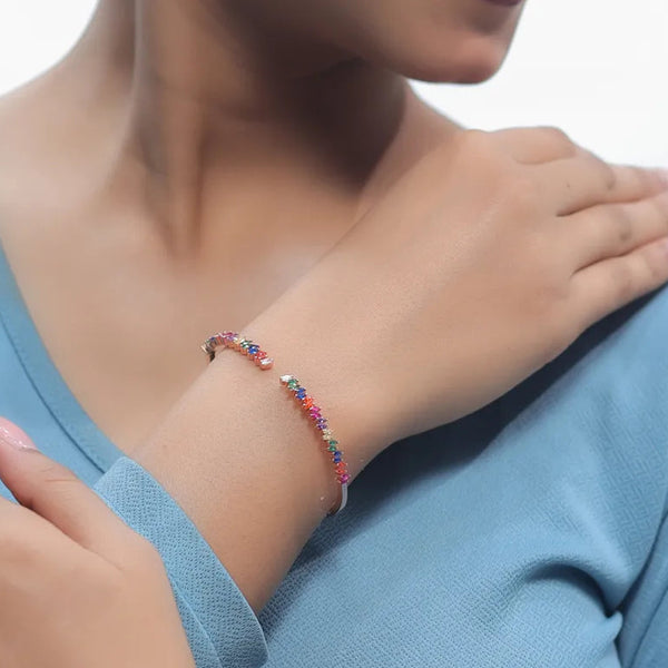 Silver Rainbow Sparkle Kada