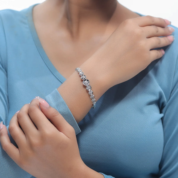 925 Silver Round Spark Kada