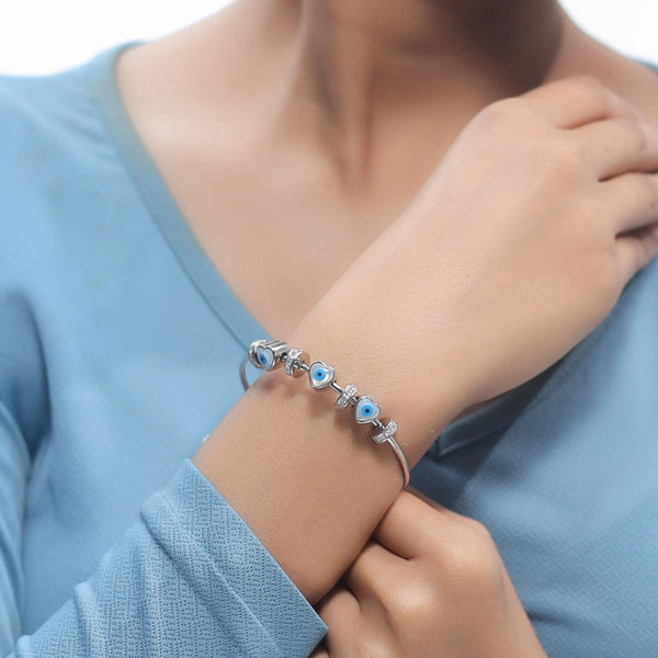 Hearted Evil Eye Charm Kada
