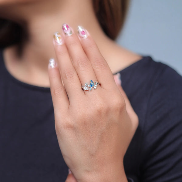 Silver Forest Perch Ring