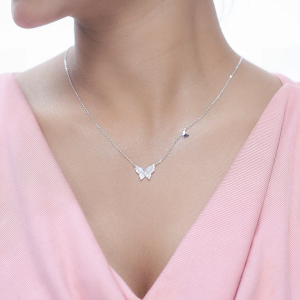Silver Butterfly Chain Pendant