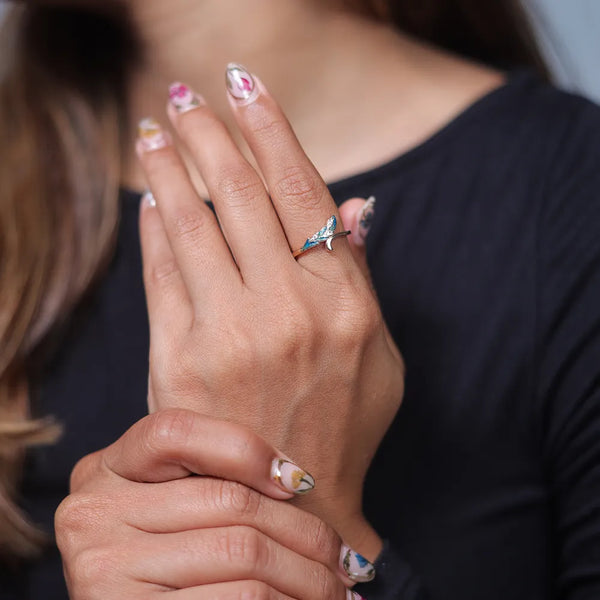 Rose Gold Feather Gleam Ring