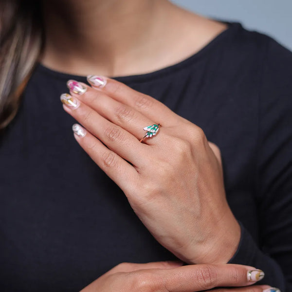 Rose Gold Petal Grace Ring