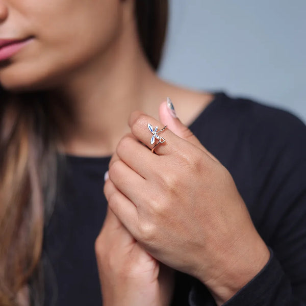 Rose Gold Dragonfly Dream Ring