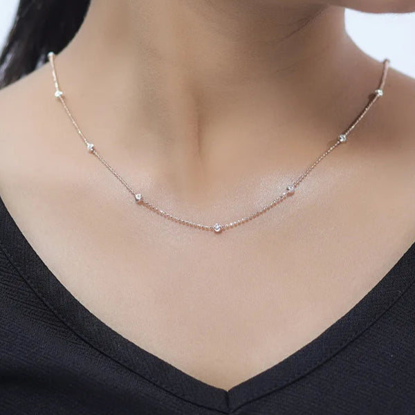 Rose Gold Dainty Chain Pendant