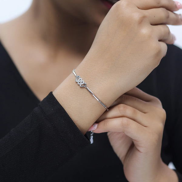 925 Silver Infinity Heart Bracelet