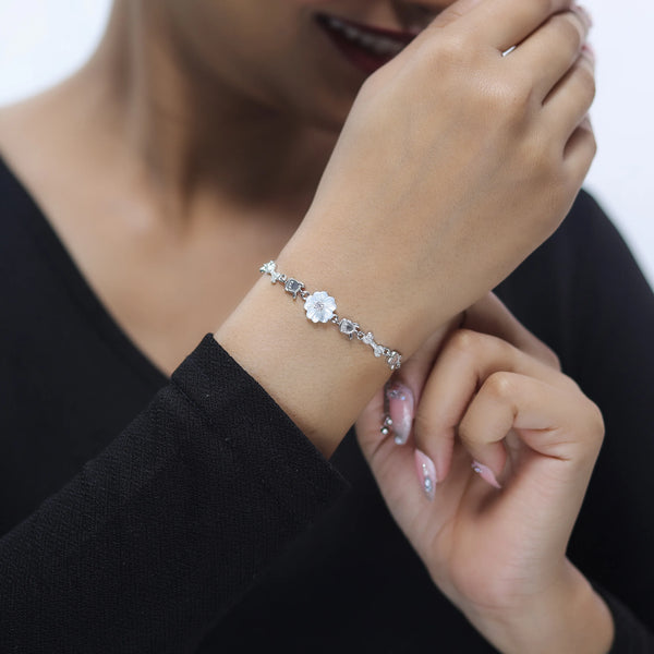 925 Silver Floral Grace Bracelet