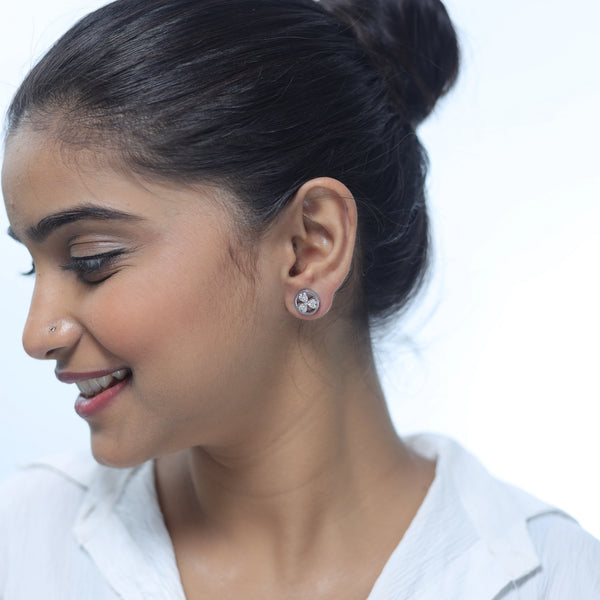 925 Silver Lucky Spin Studs