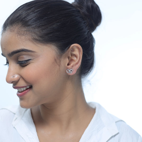 925 Sterling Silver Linked Hearts Top for Women