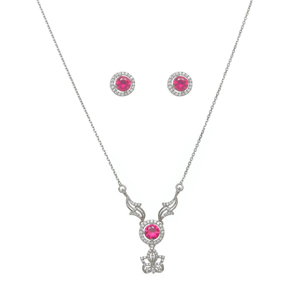 Silver Princess Petal Necklace Set - tassyasilver.com
