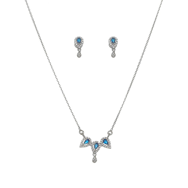 Silver Midnight Sky Necklace set - tassyasilver.com
