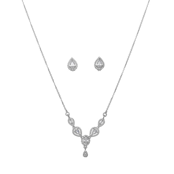 Silver Sparkle Necklace set - tassyasilver.com