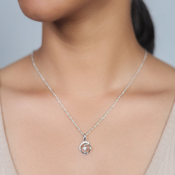 Silver Spiral Grace chain pendant
