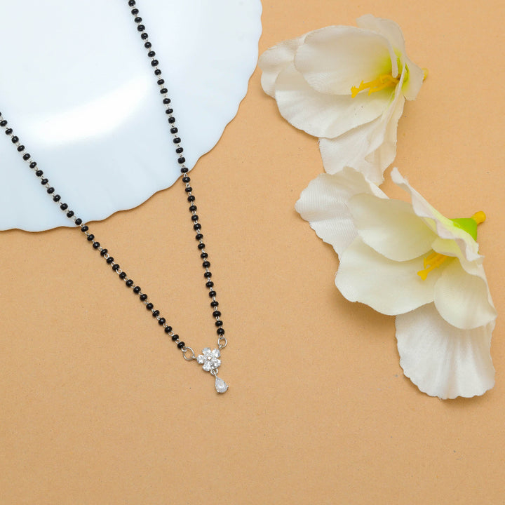 Silver Teardrop of Love Mangalsutra - tassyasilver.com