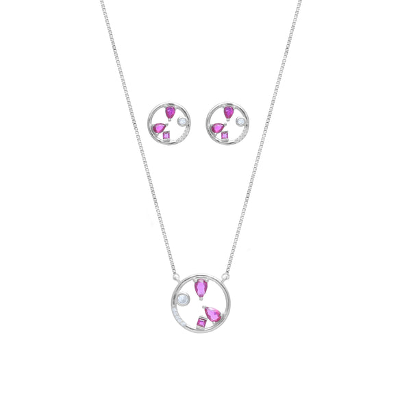 925 Silver Blush Orbit Sparkle Earring Set