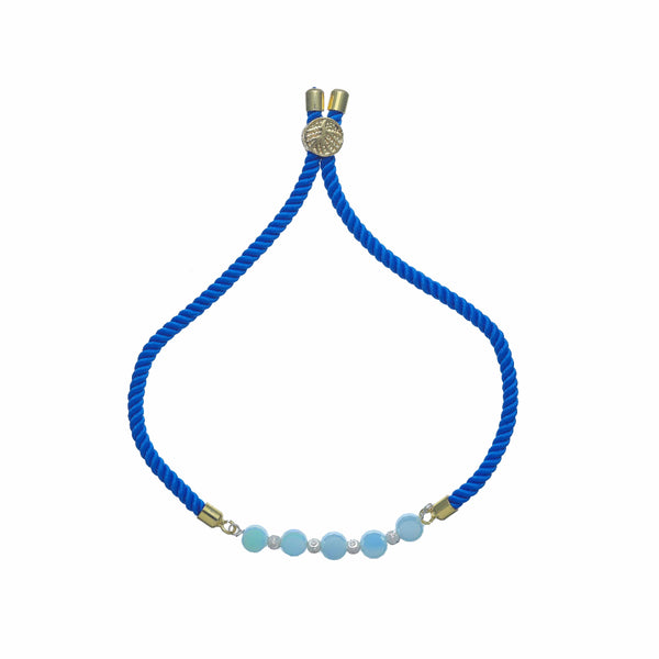 Silver Ocean Blue Bond Rakhi