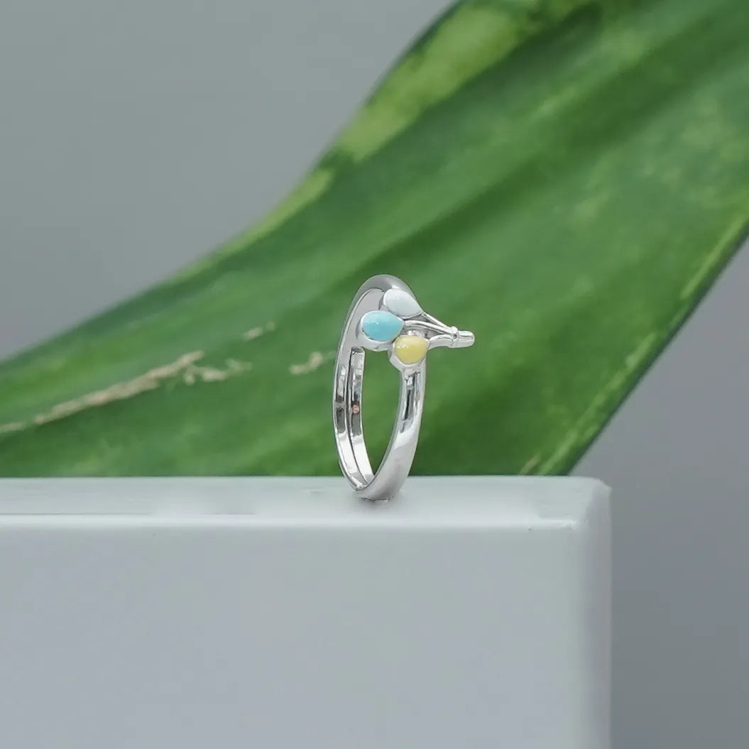925 Silver Tiny Bloom Ring