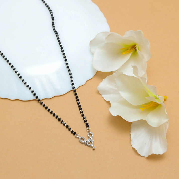 Silver Love's Embrace Mangalsutra - tassyasilver.com