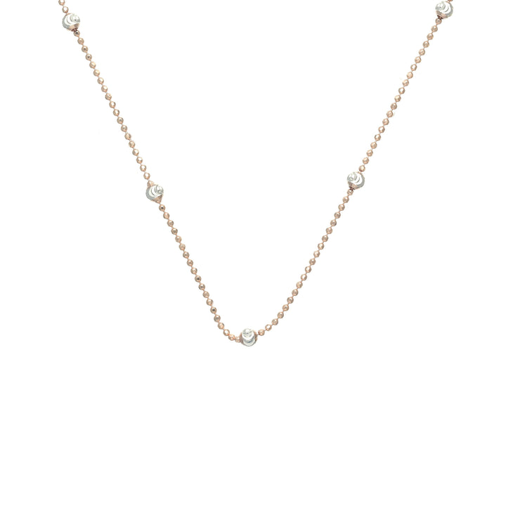 Tassya Rose Gold Dainty Pendant – Minimalist 925 silver chain with sleek rose gold charm, perfect for elegant daily wear.