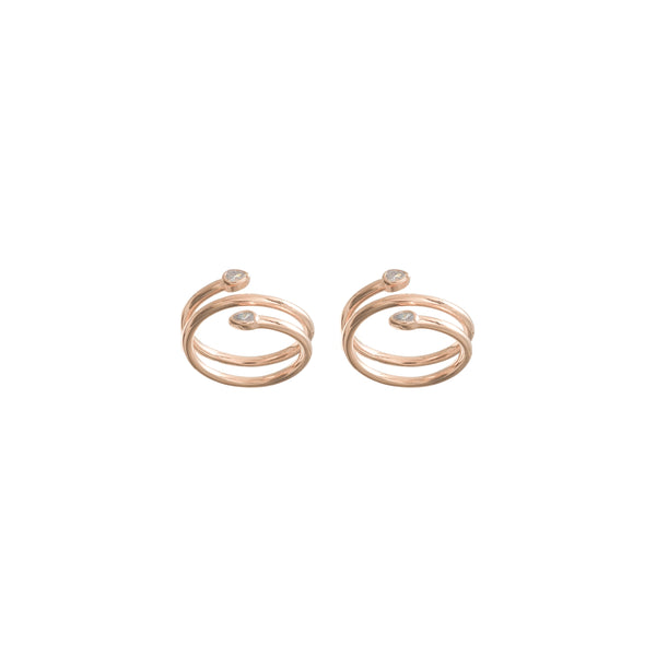 Rosegold Twirl Shine Toe Ring