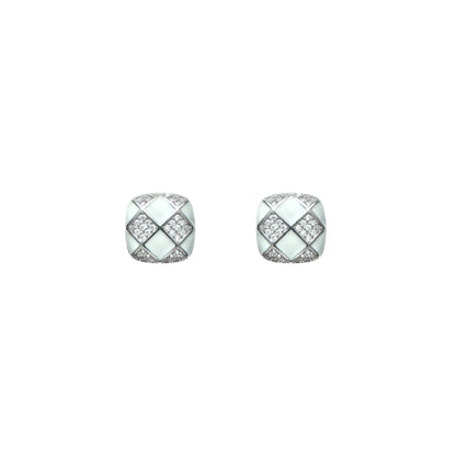 Silver Grid Sparkle Squares