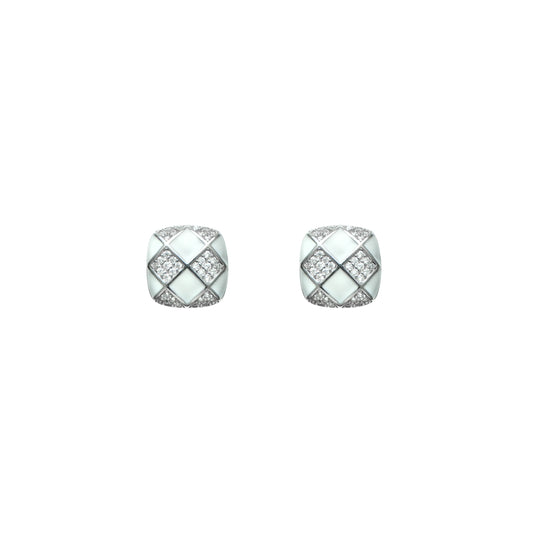 Silver Grid Sparkle Squares