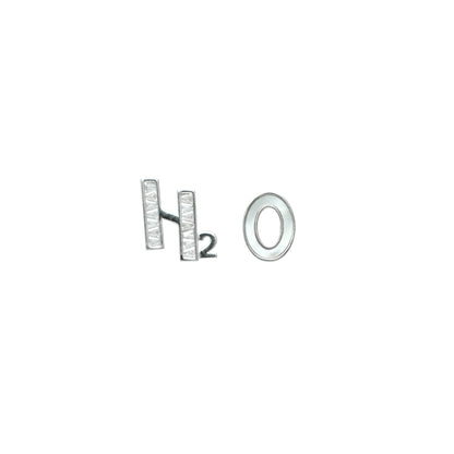Silver H₂O Sparkle Studs