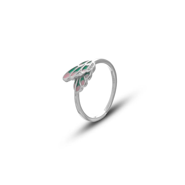 Silver Flutter Whisper Ring