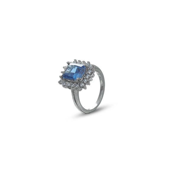 Silver Royal Blue Ring