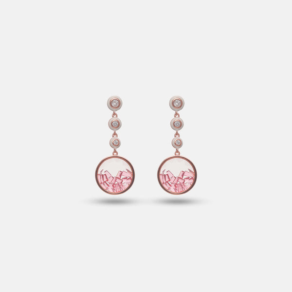 Crystal Blush Sphere Earrings