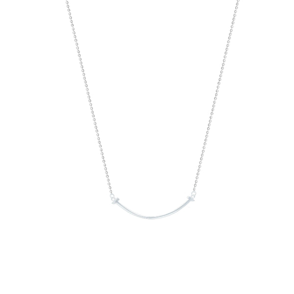 Silver Minimalist Arc Chain Pendant