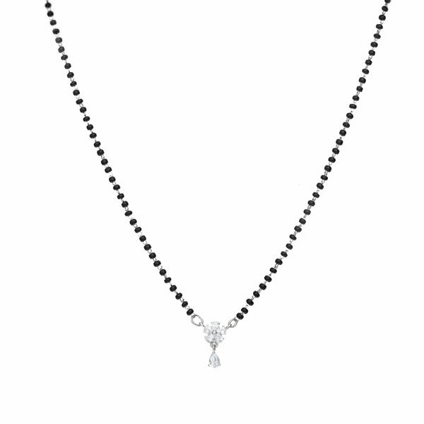 Silver Teardrop of Love Mangalsutra - tassyasilver.com