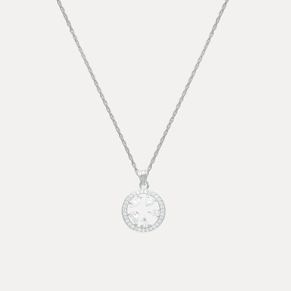 925 Silver Starlight Halo Pendant