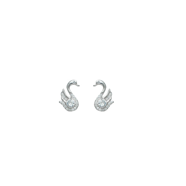 925 Silver Swan Radiance Studs