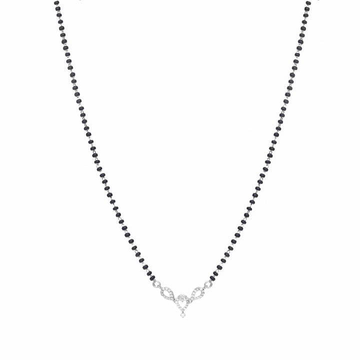 Silver Love's Embrace Mangalsutra - tassyasilver.com