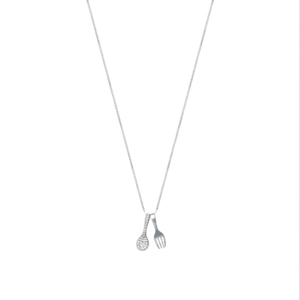 Silver Culinary Charm Chain Pendant