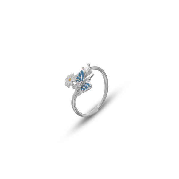Silver Blossom Flight Ring