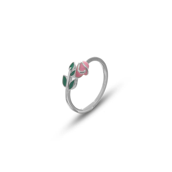 Silver Rosebud Garden Ring