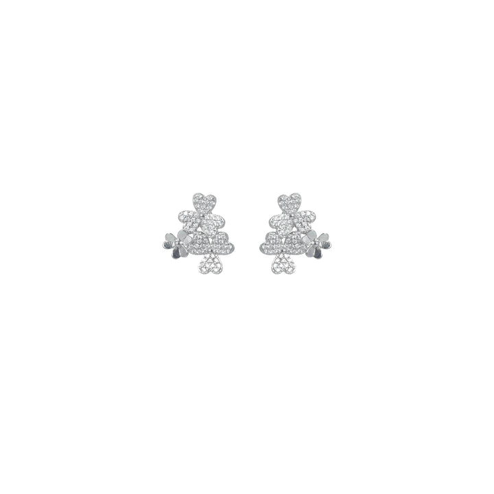 Silver Nature Inspired Floral Bunch Earrings - tassyasilver.com