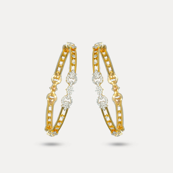 925 Sterling Golden Radiance Stone Bangles For Women