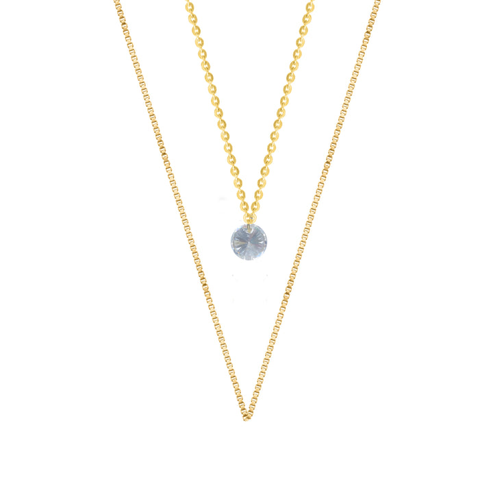 Tassya Golden Glow Chain Pendant – Elegant gold-plated 925 silver necklace, ideal for everyday shine and festive charm.