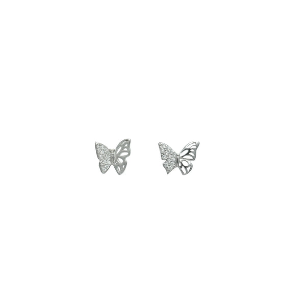 925 Silver Whispering Wings Studs