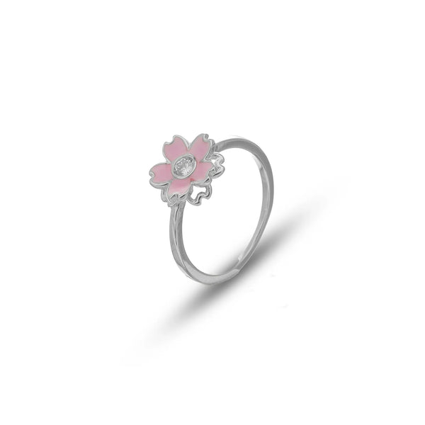 Silver Sakura Shine Ring