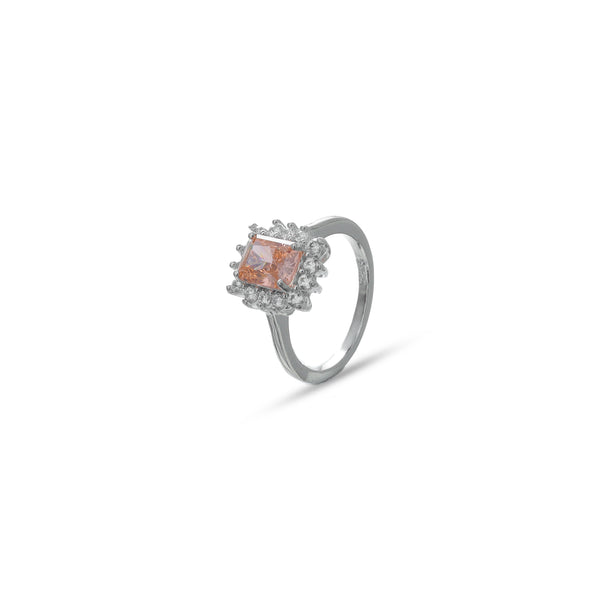 Silver Blush Radiance Ring