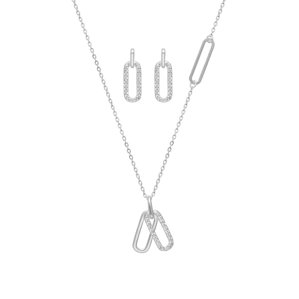 Tassya Silver Link Pendant – Stylish 925 silver chain with modern link design, perfect for everyday minimal and bold looks