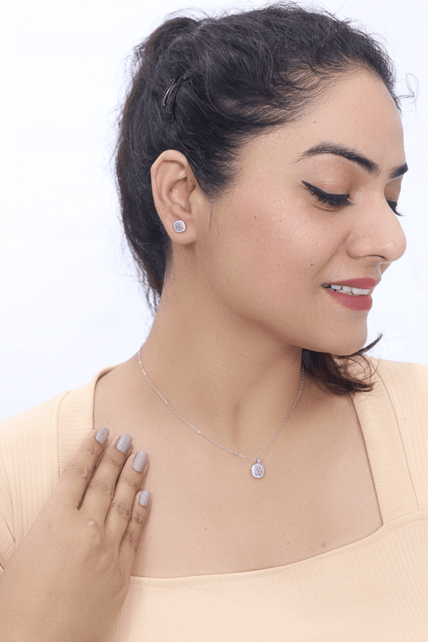 Silver Urban Chic Chain Pendant & Earring Set - tassyasilver.com