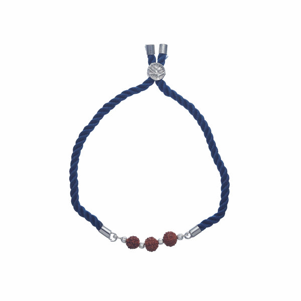 Silver Rudraksha Blessing Rakhi